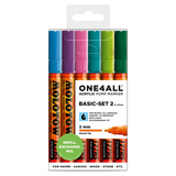 Pack 6 rotuladores acrílicos ONE4ALL 127HS Basic-Set 2