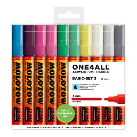 Pack 10 rotuladores acrílicos ONE4ALL 227HS Basic-Set 3