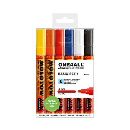 Pack 6 rotuladores acrílicos ONE4ALL 127HS Basic-Set 1