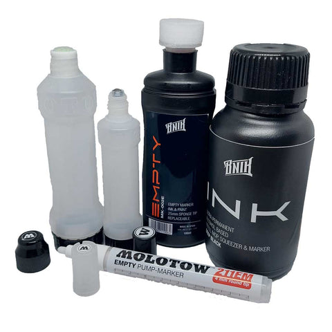 Pack III BNIK Empty+Ink & MOLOTOW Marker+Dripsticks (5und.)