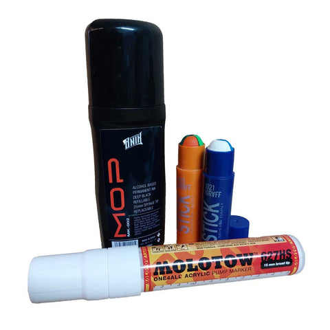 Pack VI BNIK Mop, 021GRAFF Stick Paint & MOLOTOW Marker (4 und.)